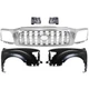 Grille Assembly Kit For 2001-2004 Toyota Tacoma Chrome Shell & Insert Styleside Grille Assembly Kit For 2001-2004 Toyota Tacoma Chrome Shell & Insert Styleside