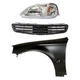 Headlamp Kit For 1999-2000 Honda Civic LH Halogen Lens & Housing w Fender/Grille