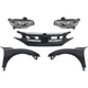 For Honda Civic 2016-2018 Front Fender Panel + Headlights & Grille Assembly Kit