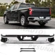 For Chevy Silverado GMC Sierra 1500 2019-2024 Chrome Rear Bumper W/Dual W/Sensor For Chevy Silverado GMC Sierra 1500 2019-2024 Chrome Rear Bumper W/Dual W/Sensor