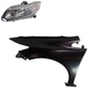 CIVIC 13-13 HEAD LAMP LH Assembly Halogen 2-pc Kit with Fender