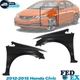 Fender For Honda Civic 2012-2015 Front Driver and Passenger Side Sedan