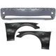 Bumper Cover Kit For 2002-2005 BMW 320i Front Sedan With Fog Light Holes
