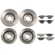 Akebono Euro Front Rear Brake Kit Disc Rotors Ceramic Pads For BMW E39 540i V8