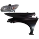 Headlight Kit Fits 2013-2015 Honda Civic Driver Side Assy Halogen CAPA w Fender