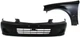 CIVIC 99-00 FRONT BUMPER COVER Primed 2-pc kit with Fender