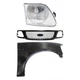 Grille Kit For 1999-2003 Ford F-150 PTM Honeycomb with RH Fenders and Headlight