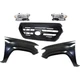 Grille Kit For 16-17 Toyota Tacoma Black with Left Right Fenders and Headlights Grille Kit For 16-17 Toyota Tacoma Black with Left Right Fenders and Headlights