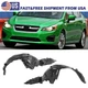 Front Side Splash Guard Fender Liner Black For 2013-2015 Subaru WRX STI Impreza