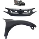 Headlight Kit For 2018 Honda Civic Right Assembly Halogen Textured Gray Grille