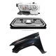 Grille Kit For 2016-17 Toyota Tacoma with Left Side Fender and Headlight Grille Kit For 2016-17 Toyota Tacoma with Left Side Fender and Headlight