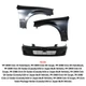 Front Bumper Cover Kit for 1999-2000 Honda Civic Hatchback Sedan Coupe