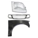 Grille Kit For 1999-2003 Ford F-150 PTM Cross Bar with Right Fender & Headlight