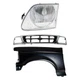 Fender and Headlight Kit For 97 Ford F-150 F-250 Primed Front Left