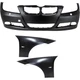 New Front Bumper Cover with Fenders Kit 3pcs for 2006-2008 BMW 323i Base New Front Bumper Cover with Fenders Kit 3pcs for 2006-2008 BMW 323i Base