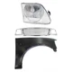 Grille Kit For 1999-2003 Ford F-150 Chrome Honeycomb with Passenger Side Fender