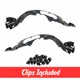 Front Left & Right Side Fender Liner Set w/ Clips For 2015-2018 Toyota Prius V Front Left & Right Side Fender Liner Set w/ Clips For 2015-2018 Toyota Prius V