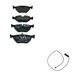 Hella Rear Low-Met Disc Brake Pad w/Sensor Kit For BMW E36 E46 323i 328i Base