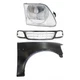 Grille For 1999-2003 Ford F-150 Cross Bar w/ RH Fender w/ Wheel Arch Holes Kit