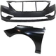 New Front Bumper with Fender Kit 2 piece for 2015-2017 Hyundai Sonata New Front Bumper with Fender Kit 2 piece for 2015-2017 Hyundai Sonata
