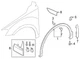 VW/Audi/Porsche 5NN854731B9B9 Wheel Arch Molding. Molding