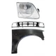 Grille For 1997-98 Ford F-150 Cross Bar with RH Fender with Wheel Arch Holes Kit