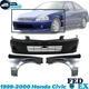 Front Bumper Cover + Fender Primed For 1999&ndash;2000 Honda Civic