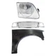Grille For 1999-2003 Ford F-150 Chrome Honeycomb with Passenger Side Fender Kit