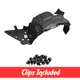 Front Left Driver Side Fender Liner w/ Clips For 2011-2016 Honda CR-Z HO1248140