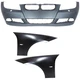 New Front Bumper Cover with Fenders Kit primed 3PC for 2006-2008 BMW 323i Base New Front Bumper Cover with Fenders Kit primed 3PC for 2006-2008 BMW 323i Base