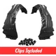 Driver & Passenger Side Fender Liner Set w/ Clips For 2011-2014 Toyota Sienna