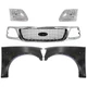 Grille For 1999 2000 2001 2002 2003 Ford F-150 Honeycomb w/ Headlight Lariat Kit