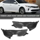 Fender Liner For 2016-2018 Kia Optima Set of 2 Front Driver and Passenger Side Fender Liner For 2016-2018 Kia Optima Set of 2 Front Driver and Passenger Side