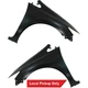 New CAPA Primed Driver & Passenger Side Fender Set For 2012-2015 Honda Civic