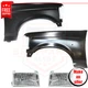 Front Fenders and Headlights kit 4 pc steel for 92-96 Ford F-150, F-250, F-350