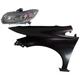 Headlight Kit For 2013-2015 Honda Civic Driver Side Assy Halogen CAPA w Fender