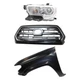 Grille Kit For 2016-2017 Toyota Tacoma Chrome/Black with LH Fender and Headlamp Grille Kit For 2016-2017 Toyota Tacoma Chrome/Black with LH Fender and Headlamp