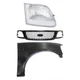 Grille Kit For 1999-03 Ford F-150 Honeycomb with RH Fender with Wheel Arch Holes