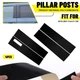4* Black Pillar Posts Door Trim Accessories For Ford F150 F-150 2015 2016-2021
