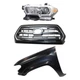 Grille Kit For 2016 2017 Toyota Tacoma Chrome/Black with LH Fender and Headlight Grille Kit For 2016 2017 Toyota Tacoma Chrome/Black with LH Fender and Headlight