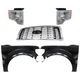 Grille For 2010-2012 Ford F-150 w/ LH RH Fenders and Headlights Chrome Trim Kit Grille For 2010-2012 Ford F-150 w/ LH RH Fenders and Headlights Chrome Trim Kit