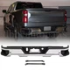Chrome Rear Bumper W/Dual W/Sensor For 2019-2024 Chevy Silverado GMC Sierra 1500 Chrome Rear Bumper W/Dual W/Sensor For 2019-2024 Chevy Silverado GMC Sierra 1500