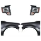 Headlight Kit For 2010-2014 Ford F-150 Left and Right Assembly CAPA with Fenders Headlight Kit For 2010-2014 Ford F-150 Left and Right Assembly CAPA with Fenders