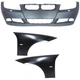 Bumper Cover and Fender Kit For 2006-08 BMW 323i Front with Headlamp Washer Hole Bumper Cover and Fender Kit For 2006-08 BMW 323i Front with Headlamp Washer Hole
