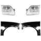 Fender and Headlight Kit For 97-2003 Ford F-150 97-2002 Expedition LH and RH