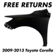 Front Fender Left Driver Side For 2009-2013 Toyota Corolla Japan Built Front Fender Left Driver Side For 2009-2013 Toyota Corolla Japan Built