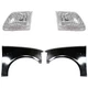 Front Fender Kit for Ford F-150/F-250 1997-1998, Right (Passenger) and Left