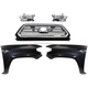 Grille Assembly Kit For 16-17 Toyota Tacoma Chrome with Headlamps with Fog Lamps Grille Assembly Kit For 16-17 Toyota Tacoma Chrome with Headlamps with Fog Lamps