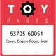 53795-60051 Toyota Cover, engine room, side 5379560051, New Genuine OEM Part