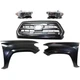 Grille Kit Fits 16-2017 Toyota Tacoma Chrome/Black w/ LH RH Fenders & Headlight Grille Kit Fits 16-2017 Toyota Tacoma Chrome/Black w/ LH RH Fenders & Headlight